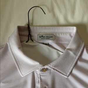Peter Millar Men's Light Pink Striped Polo